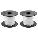 28AW Gワイヤー28ゲージストランドワイヤーPVCフックアップワイヤー UL1007めっき銅ワイヤー50m/164ftスプール付きホワイト内部接続ワイヤー用