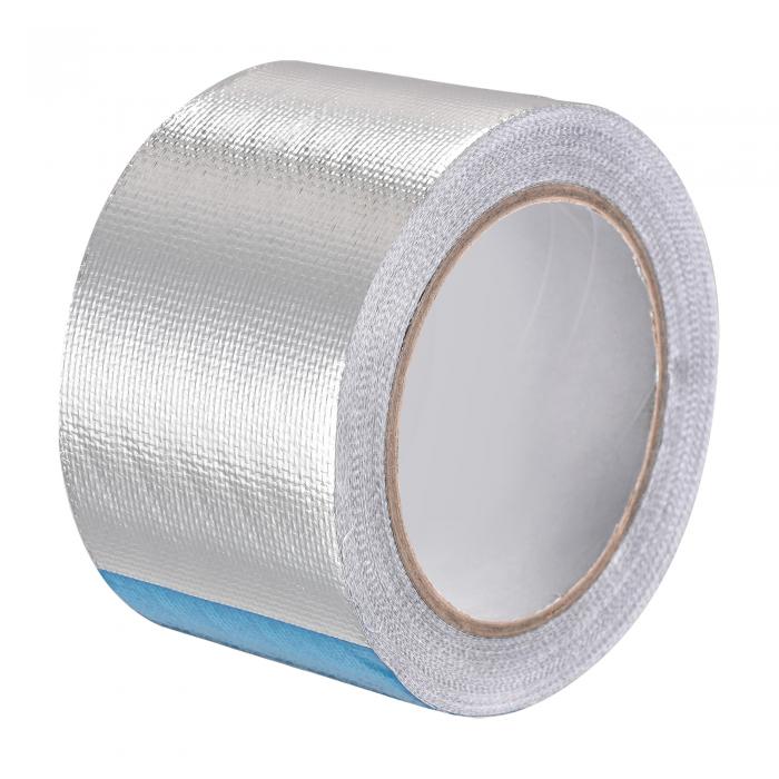 アルミホイルテープ 高温テープ 粘着テープ 熱シールド シーリング 熱風ダクト 冷気ダクトのパッチング用 60 mm x 20 M