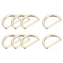 メタルDリングバックル 20 mm 1.7 mm厚さ 溶接Dリングバックル ウェビング縫製服ストラップバッグベルト DIY アクセサリー用 ゴールドトーン 15...