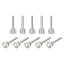 ローレットつまみねじ M3x20 mm 真鍮 ショルダーボルト グリップノブファスナー ニッケルメッキ 10個
