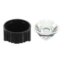 PATIKIL 20mm 20度 LEDレンズ スタンドホルダー付き 10セット LEDレンズ 懐中電灯DIYランプ用 ブラック