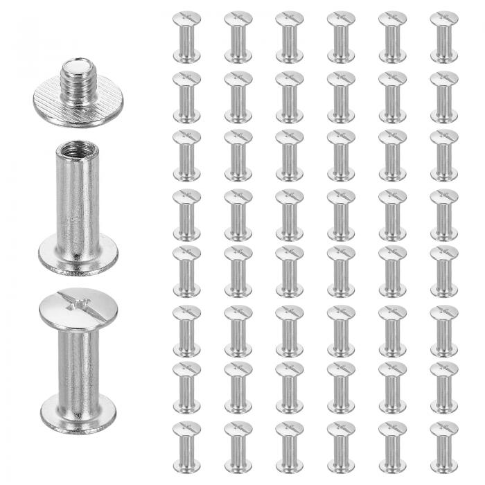 50セット シカゴスクリュー M5 x 14mm 16mm 長さ 金属 フィリップ ス ネイル リベット スタッド スクリ..
