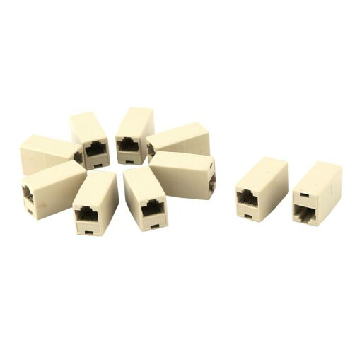 RJ45 F/F インライン カプラー 3.6 x 2.1 x 1.5cm シールドコネクタ 10個入り RJ45 F/F インライン カプラー 3.6 x 2.1 x 1.5cm シールドコネクタ 10個入り