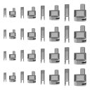 ジッパー修理キット リテーナーボックス& 挿入ピン #3 #5 #8 #10 メタルラッチスライダー バッグ用コート用オープンエンドジッパー代替 メタリックブラ...