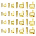 ジッパー修理キット リテーナーボックス& 挿入ピン #3 #5 #8 #10 メタルラッチスライダー バッグ用コート用オープンエンドジッパー代替 金 トーン4セ...