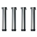 家具脚 家具 足 ステンレス鋼 ソファー カウチ テーブル キャビネット ワードローブ 棚 足 交換部品 高さ調整 シルバートーン 4個 高さ25cm / 10インチ