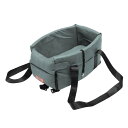 X AUTOHAUX 犬用カーシート 調節可能なストラップ ポータブル 中小型子犬用 猫用シート ペット ソフト ノンスリップボトム トラベルベッド ブルーグレ...