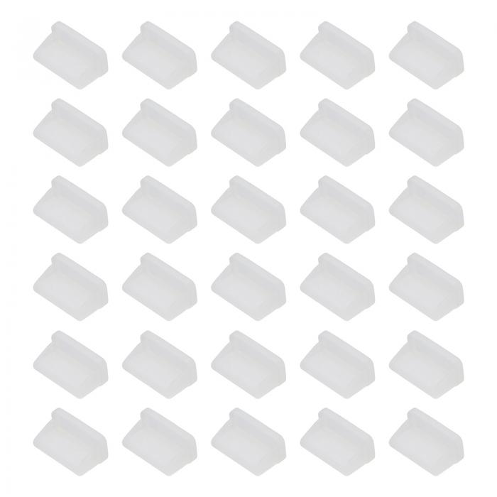 PATIKIL 0.5"U S B タイプ Aダストプラグ 30個 アンチダストプラグカバーシリコン充電キャップポートカバープロテクター女性用U S Bコンピューターセル電話ポートデバイス クリア