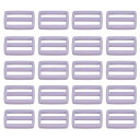 PATIKIL 16 mm トライグライドスライドバックル 50個 プラスチック ウェビングストラップファスナー バックパックバッグベルト用 ライトバイオレット
