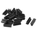 チューブインサート 長方形 チェアフットプロテクター プラスチック 30 x 11mm 20個入り