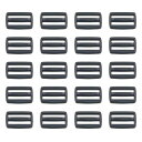 PATIKIL 20 mm トライグライドスライドバックル 50個 プラスチック ウェビングストラップファスナー バックパックバッグベルト用 ネイビーブルー