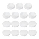 PATIKIL 45 mm/1-3/4インチ プラスチックホールプラグ、15個パック フラッシュタイプ ラウンドプラグ スナップインホールパネルチューブ キッチンキャビネット家具 フェンスポスト パイプインサートエンドキャップ、ホワイト