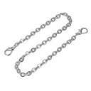 パースチェーンストラップ 400x5.5 mm フラットチェーンストラップ ハンドバッグチェーンアクセサリー 財布ストラップ ショルダークロスボディ交換用ストラ...