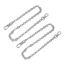 パースチェーンストラップ 400x6 mm フラットチェーンストラップ ハンドバッグチェーンアクセサリー 財布ストラップ ショルダークロスボディ交換用ストラップ...