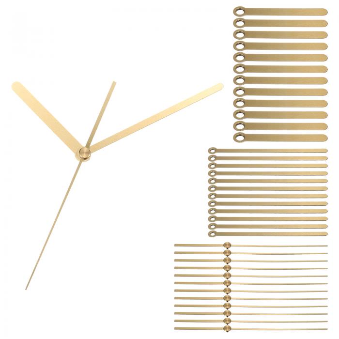 PATIKIL 交換用時計針キット 12セット 時計針キット 時計メカ ニズムムーブメント アルミ製壁掛け時計 部品交換 壁掛け時計 修理DIY 金 A03