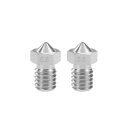 ブラスノズル ブラス製 ブラストーン 0.8mm 3Dプリンターノズルヘッダm6スレッド V5 V6 3mm押出機の印刷 2個入り