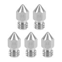 ブラスノズル ブラス製 ブラストーン 0.6mm 3Dプリンターノズル ヘッダM6スレッド 1.75mm押出機プリント 5個入り