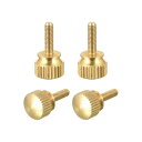 ローレットつまみねじ M3x10 mm 真鍮ショルダーボルト 階段状グリップノブファスナー PC 電子 機械用 4個