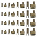 ジッパー修理キット リテーナーボックス& 挿入ピン #3 #5 #8 #10 メタルラッチスライダー バッグ用コート用オープンエンドジッパー代替 ブロンズトーン...