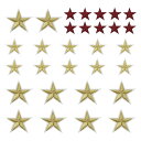 スターアイアンオンパッチ刺繍付きハ゜ッチ2.9/4.1/5.7x2.9/3.9/5.3cmアッフ゜リケ衣類修理用装飾品服装リハ゜ック装飾テ゛ィーフ゜レット゛30個入り