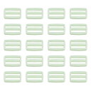 PATIKIL 20 mm トライグライドスライドバックル 50個 プラスチック ウェビングストラップファスナー バックパックバッグベルト用 ミントグリーン