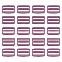 PATIKIL 25 mm トライグライドスライドバックル 50個 プラスチック ウェビングストラップファスナー バックパックバッグベルト用 パープル