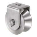 V溝ホイール 304ステンレス製 1.9"径トラッ クホイールプーリーブロック 最大880ポンド スライディングゲート 産業用機械 溝幅0.62"に対応
