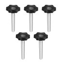 ノブグリップ クランプつまみ クランプねじノブ M8 x 50mm プラスチック メタル 5個入り