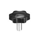クランプねじノブ クランプつまみ スターノブ M10 x 16mm プラスチック メタル 1個入り