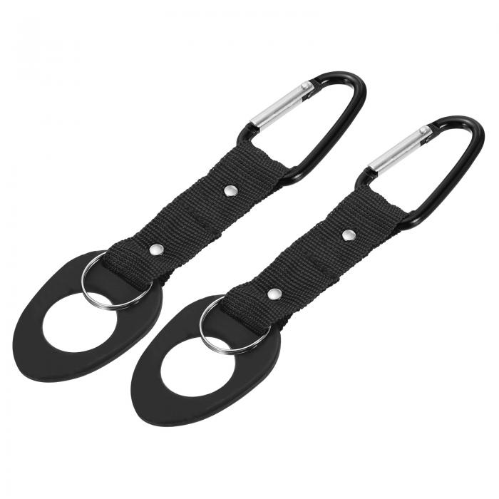 ボトル吊り下げバックルクリップ 水筒キャリア リングホルダー Dリングフック付き アウトドアキャンプ ..