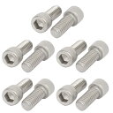 六角穴付きボルトセット 六角穴付きボルト キャップねじ 8mm-18 x 19mm 304ステンレス鋼 10枚入り(4)