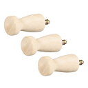 ウォールフック 22 mmx48 mm(DxL) ねじ式ソリッドウッドフック コートフック 装飾的なシェーカーペグ ウォールマウントフック 塗装なし 3個