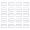PATIKIL 16 mm トライグライドスライドバックル 50個 プラスチック ウェビングストラップファスナー バックパックバッグベルト用 半透明