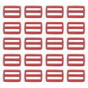 PATIKIL 16 mm トライグライドスライドバックル 50個 プラスチック ウェビングストラップファスナー バックパックバッグベルト用 ダークレッド