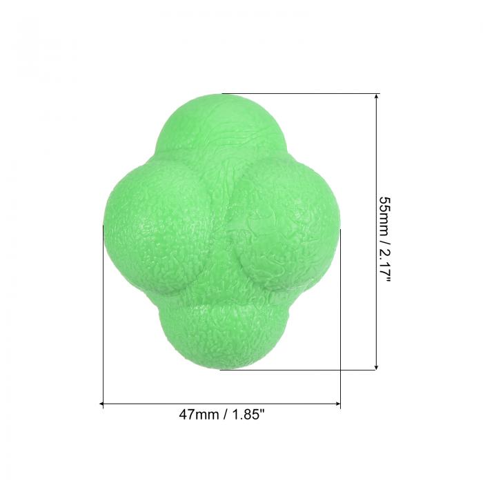 PATIKIL バウンスリアクションボール 調整ボールの敏捷性 スピード反射訓練ゲーム スポーツボール TPR 高難易度 野球 サッカー ソフトボール バスケットボール用 グリーン 3