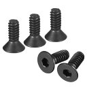 平頭ソケットキャップネジ #10-24x13 mm 10.9グレード 炭素鋼 六角ソケット皿穴 平頭ネジボルトファスナー 全ネジ式 ブラック酸化物 20個(4)