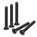 平頭ソケットキャップネジ 5/16-18x76 mm 10.9グレード 炭素鋼 六角ソケット皿穴 平頭ネジボルトファスナー 全ネジ式 ブラック酸化物 10個