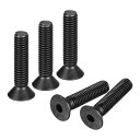 平頭ソケットキャップネジ 3/8-16x45 mm 10.9グレード 炭素鋼 六角ソケット皿穴 平頭ネジボルトファスナー 全ネジ式 ブラック酸化物 10個(4)