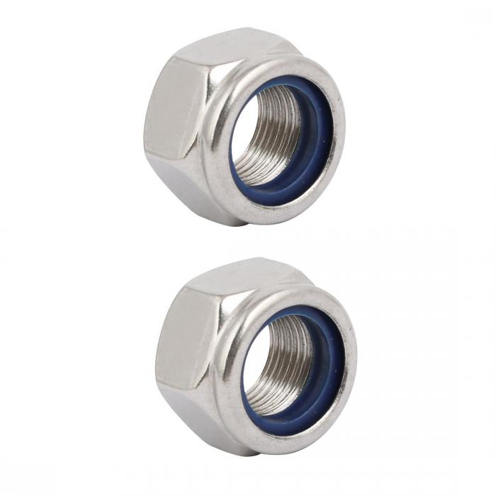 ロックナット ファスナーナット 304ステンレススチール メトリック M18x1.5mm 2個入り