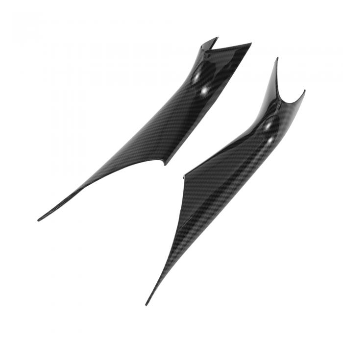 Hihaha BMWに対応 5シリーズ2017-2022用 フロントドライバーサイドリア左側パッセンジャーサイドフロントパッセンジャーサイドドアパネルハンドルプルトリムカバーカーボンブラックABS 1ペア