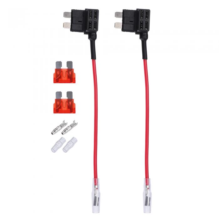X AUTOHAUX 32V 標準ヒューズアダプター タップヒューズキット 10A ブレードスタイルヒューズ付き 車 ボート用 2セット