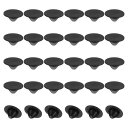 PATIKIL 10mm直径 シリコン製ラウンドスナップ 30個セット タイプロック家具用ホールプラグボタン 広いエッジ保護カバー 10-11mm 穴に適合 黒