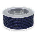 ナイロン糸 麻ひもビーズコード 3 mm 超強力編みこみ ナイロンクラフトストリング ブレスレット ジュエリー製作 DIYクラフト用 4 M ダークブルー