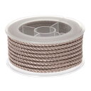 ナイロン糸 麻ひもビーズコード 3 mm 超強力編みこみ ナイロンクラフトストリング ブレスレット ジュエリー製作 DIYクラフト用 4 M デザートサンド
