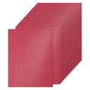 PATIKIL 20シートのダークレッドグリッターカードストックペーパー 8.5 x 11インチ 250gsmスクエアプレミアムスパークリーペーパークラフトカー...
