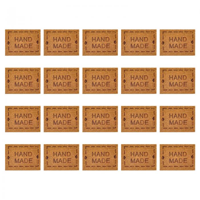 手作りレザーラベル 超微細繊維皮革 ミシン エンボスラベル 刺繍 かぎ針 ラベル 服装用 帽子 マフラー ..