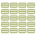 PATIKIL 25 mm トライグライドスライドバックル 50個 プラスチック ウェビングストラップファスナー バックパックバッグベルト用 マスタードグリーン