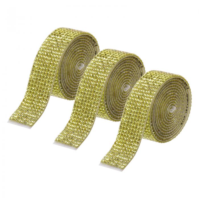 ダイヤモンドリボン 工芸 美術プロジェクト ウェディングケーキ 誕生日飾りに使用 イエロー 長さ2.7m ..