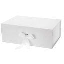 PATIKIL 33 x 25 x 12 cm 磁気ギフトボックス 折りたたみ可能 紙 パーティー記念品ボックス 蓋とリボン付き 結婚式 バレンタインデー 誕生...