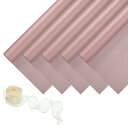PATIKIL 20枚 花包装紙 22x22インチ 韓国スタイル 花束クラフトパッケージング防水紙 ソフトピンク リボン付き